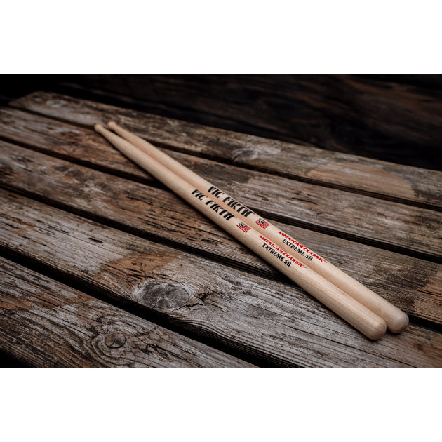 Vic Firth  American Classic® Extreme 5B Drum Sticks, Hickory, Wood Tip