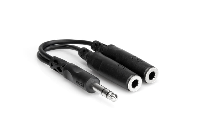 Hosa Y Cable YPP-118   1/4 in TRS to Dual 1/4 in TRSF
