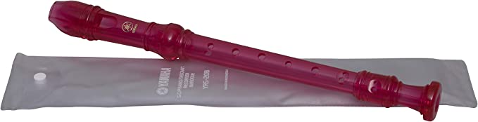 Yamaha YRS-20BP Soprano C Translucent Baroque-Fingering Recorder (Translucent Candy Pink}