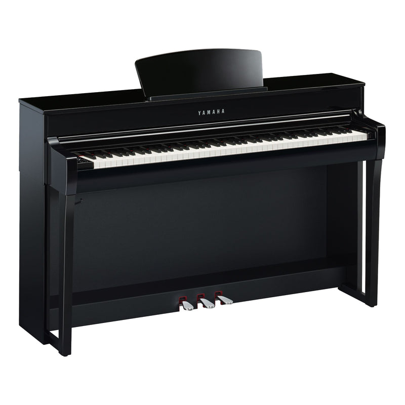 Yamaha CLP-735B Clavinova Digital Piano, Grand Piano Modeling, Black, w/Bench