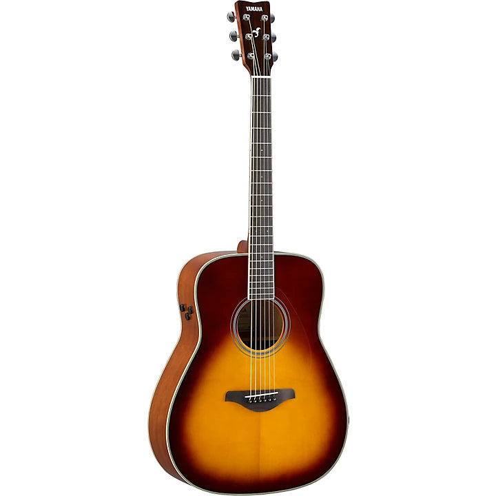 Yamaha FG-TA TransAcoustic Dreadnought, Solid Spruce Top, Mahogany Back & Sides,  Brown Sunburst