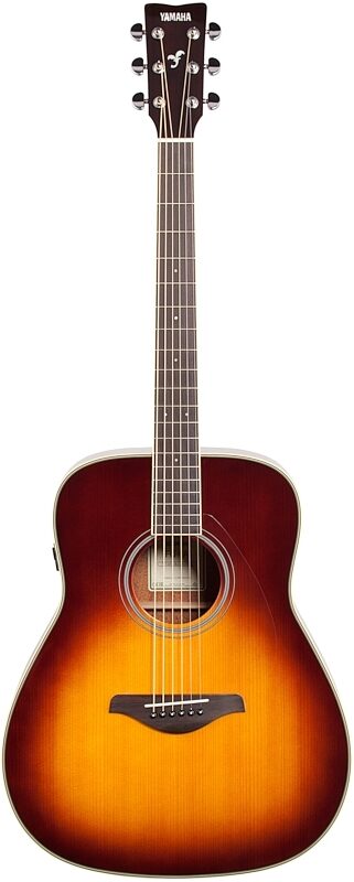 Yamaha FG-TA TransAcoustic Dreadnought, Solid Spruce Top, Mahogany Back & Sides,  Brown Sunburst