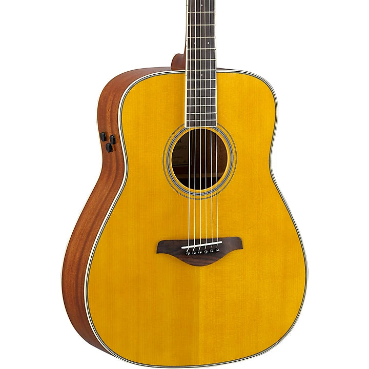Yamaha FG-TA TransAcoustic Dreadnought, Solid Spruce Top, Mahogany Back & Sides.Vintage Tint