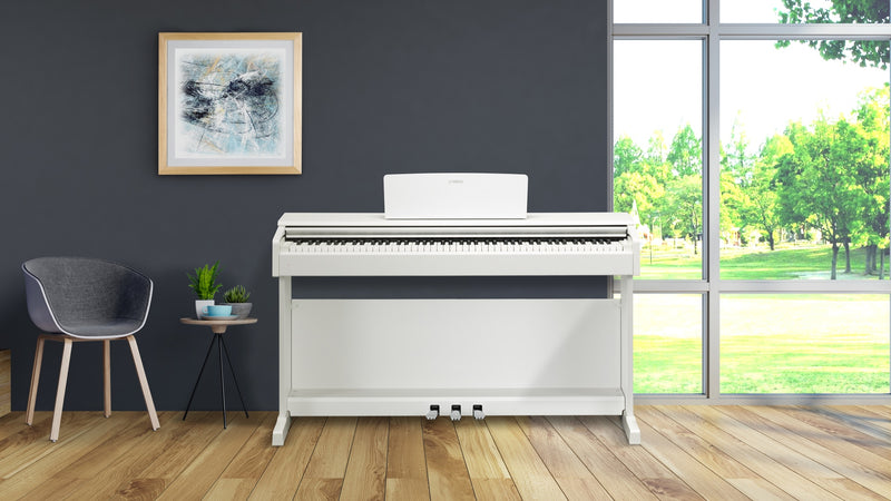 Yamaha ARIUS YDP-144WH, 88 Keys Digital Piano, White, Action Hammers, Weighted Keyboard