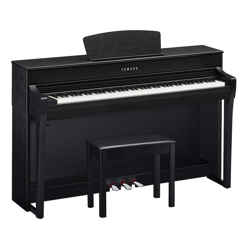 Yamaha CLP-735B Clavinova Digital Piano, Grand Piano Modeling, Black, w/Bench