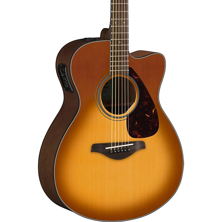Yamaha FSX800C Concert Small Body Cutaway, Acoustic/Electric Guitar, Sand Burst
