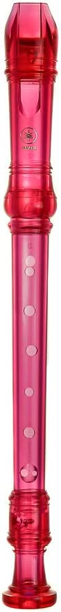 Yamaha YRS-20BP Soprano C Translucent Baroque-Fingering Recorder (Translucent Candy Pink}