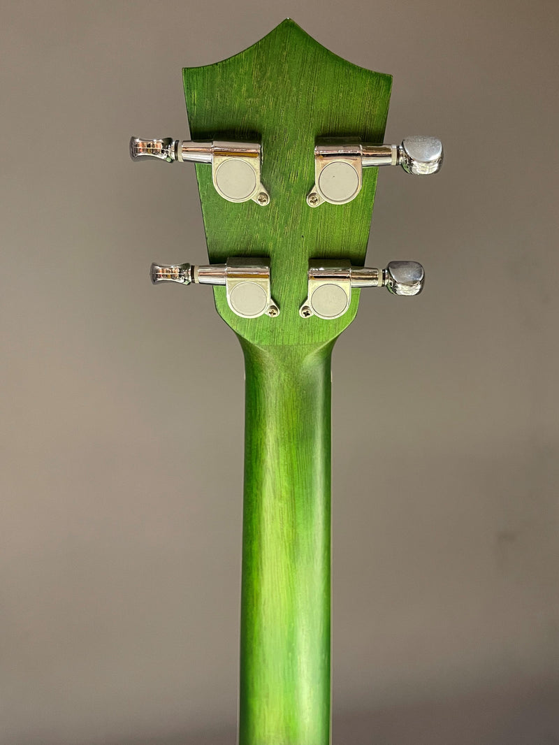 Amahi UK 205EQ, Emerald Green Mahogany Ukulele - Concert Size with Gig Bag