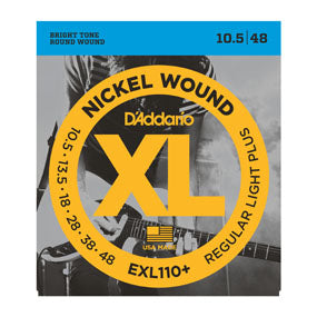 D' Addario EXL110+  XL Nickel Wound, Electric Guitar Strings, Regular Light Plus, 10.5-48