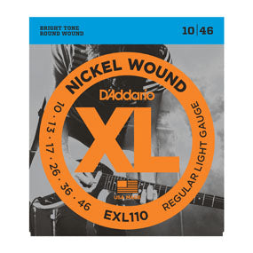 D'Addario EXL110, Nickel Wound, Electric Guitar Strings, Regular Light, 10-46