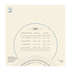 D'Addario  EJ65T Pro-Arté Custom Extruded Ukulele Strings, Tenor