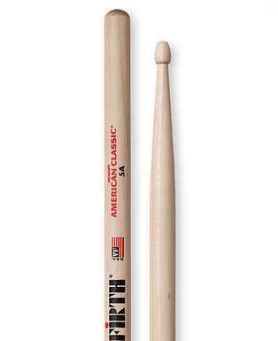 Vic Firth American Classic® 5A Drum Sticks, Hickory, Wood Tip