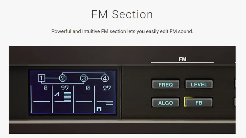 Yamaha REFACE DX FM Synthesizer, modern controls, 2 stereo speakers, 5hr battery
