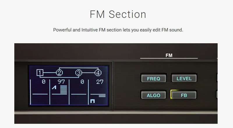 Yamaha REFACE DX FM Synthesizer, modern controls, 2 stereo speakers, 5hr battery