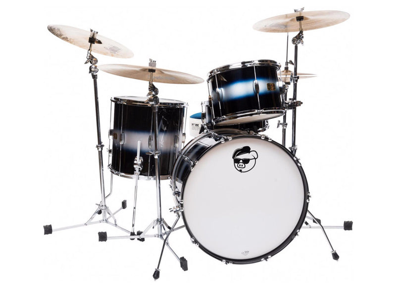 Pork Pie Drum Kit  Hip Pig Series, 4 Pieces including Snare, 22" Kick Bass Drum-Drum cases included