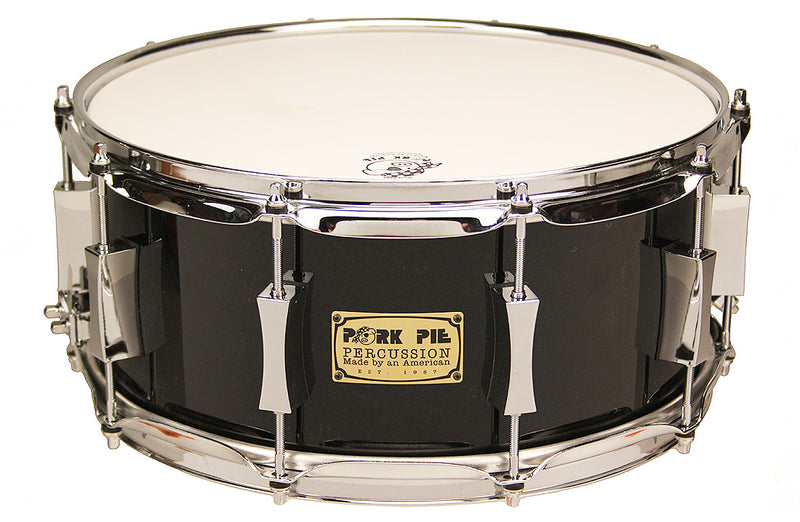 Pork Pie Snare 6.5"x14", USA Custom Series, Maple Oak, Black Satin