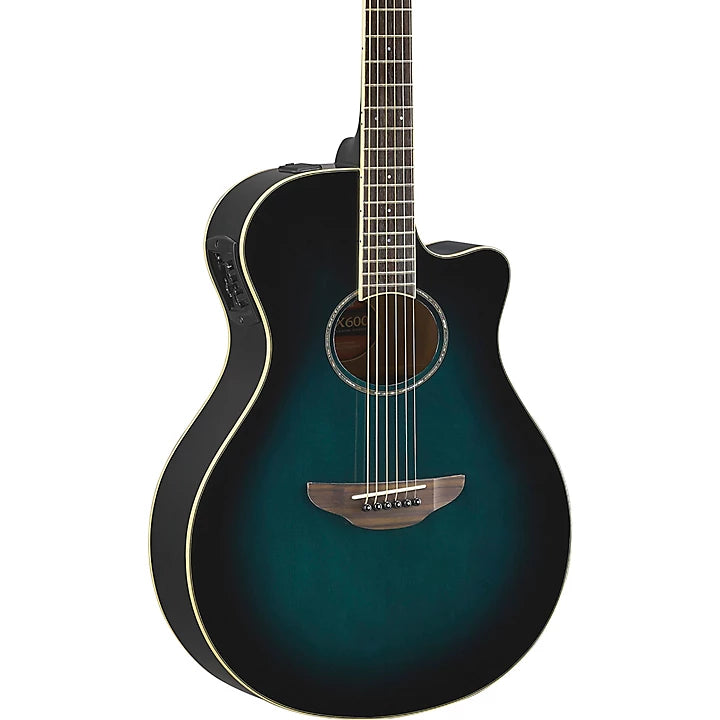 Yamaha APX600 Acoustic/Electric Guitar, Thin-line Cutaway - Blue Burst