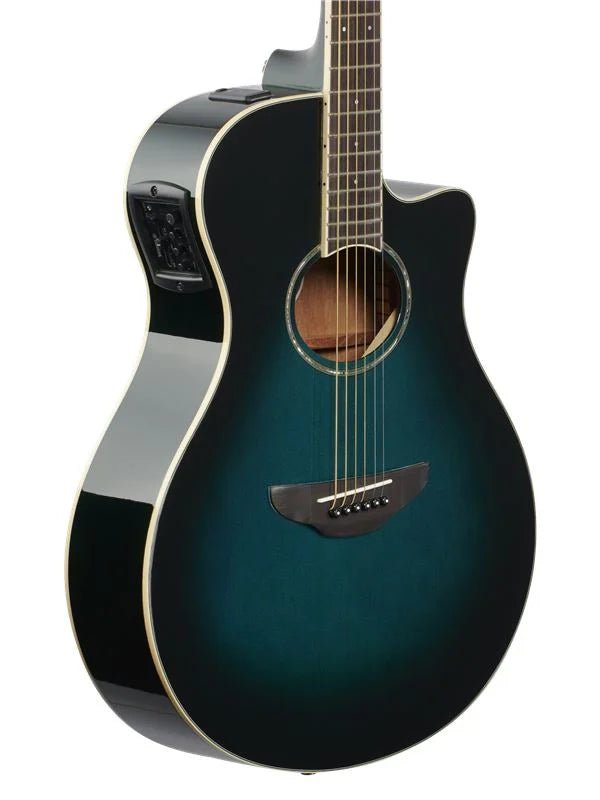 Yamaha APX600 Acoustic/Electric Guitar, Thin-line Cutaway - Blue Burst