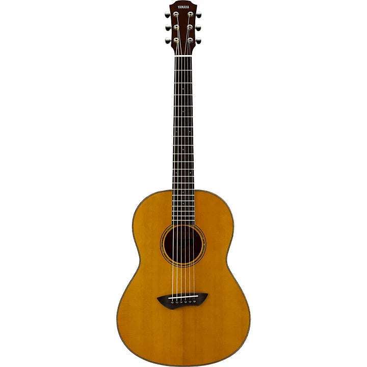 Yamaha CSF3M VN Parlor Size Acoustic/Electric Guitar with Hard Gig Bag, Vintage Natural