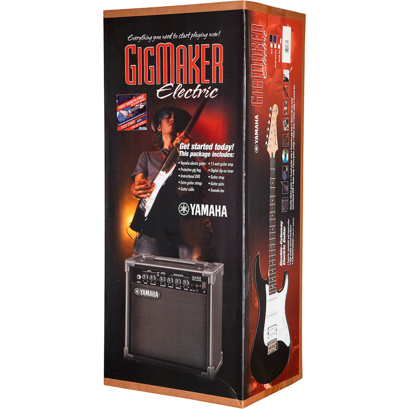 Yamaha EG-112GPH GigMaker Electric Guitar+ Amp + Cable Package, Metallic Red