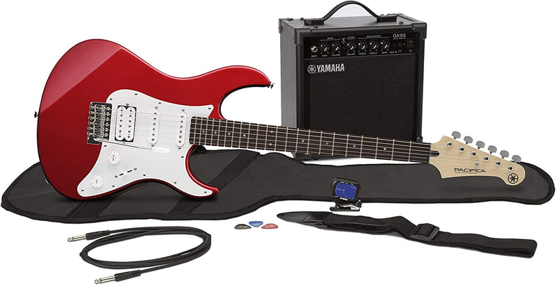 Yamaha EG-112GPH GigMaker Electric Guitar+ Amp + Cable Package, Metallic Red