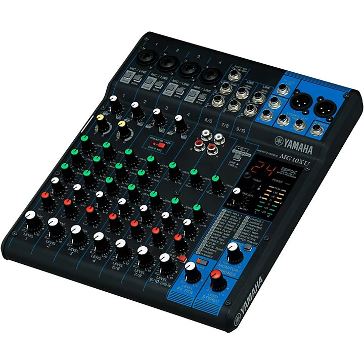 Analog Mixer, Yamaha MG10XU 10 Channel Mixer with USB and FX