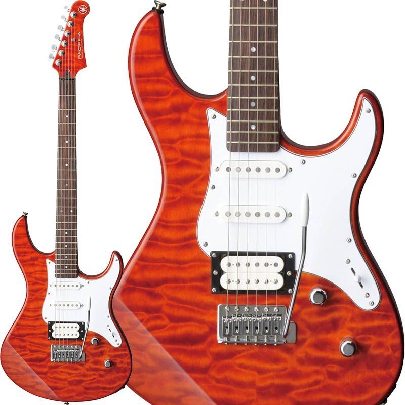 Yamaha PAC212VQM, Pacifica 200 Series Electric Guitar, Caramel Brown