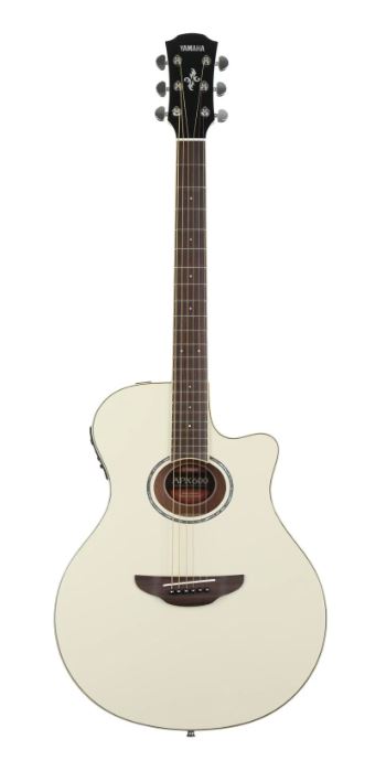 Yamaha APX600 Acoustic/Electric Guitar, Thin-line Cutaway - Vintage White