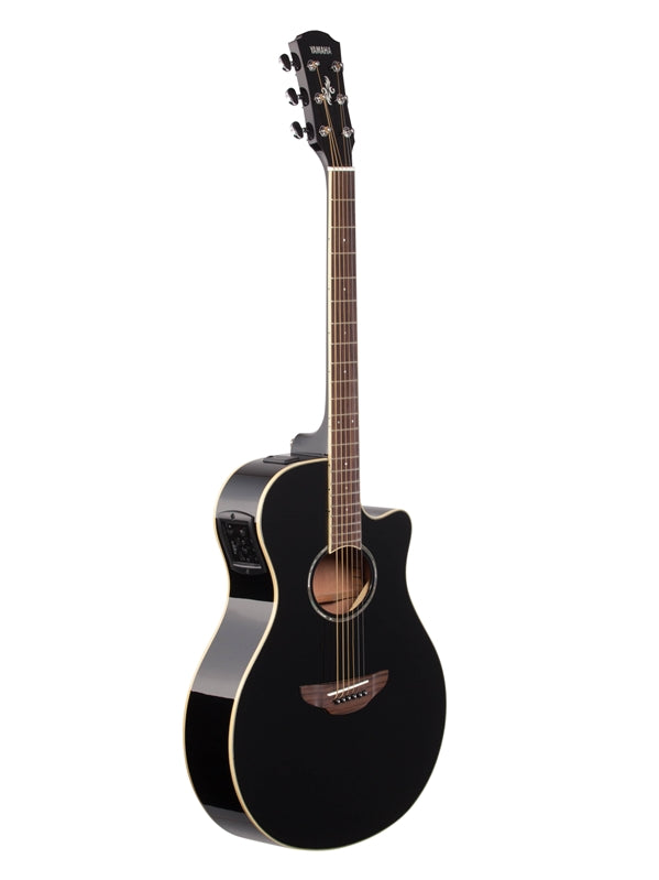 Yamaha APX600 Acoustic/Electric Guitar, Thin-line Cutaway - Black