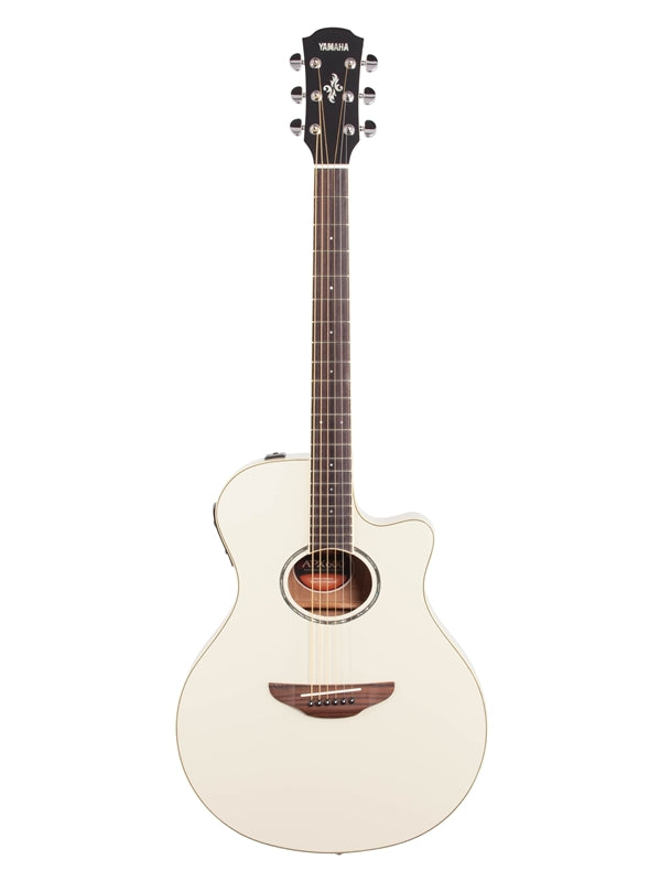 Yamaha APX600 Acoustic/Electric Guitar, Thin-line Cutaway - Vintage White