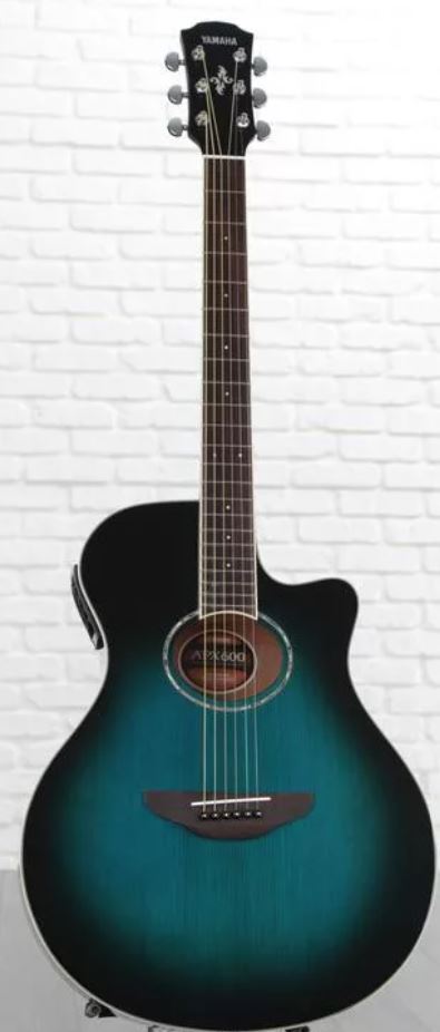 Yamaha APX600 Acoustic/Electric Guitar, Thin-line Cutaway - Blue Burst