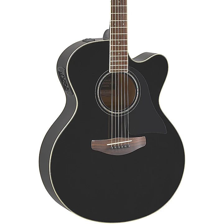 Yamaha CPX600, Medium Jumbo Acoustic/Electric Cutaway Guitar, Black