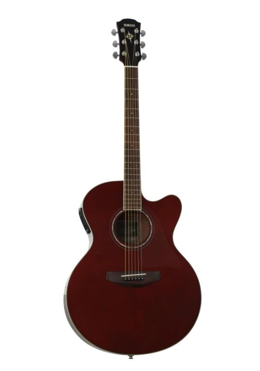 Yamaha CPX600, Medium Jumbo Acoustic/Electric Cutaway Guitar, Root Beer