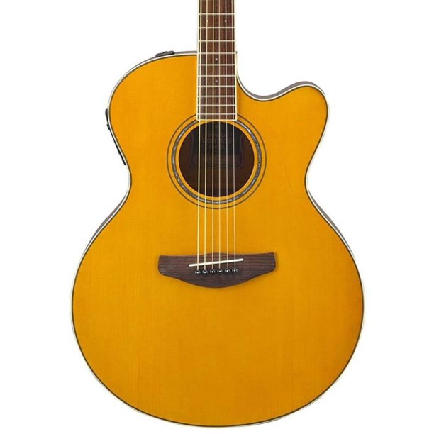 Yamaha CPX600, Medium Jumbo Acoustic/Electric Cutaway Guitar, Vintage Tint